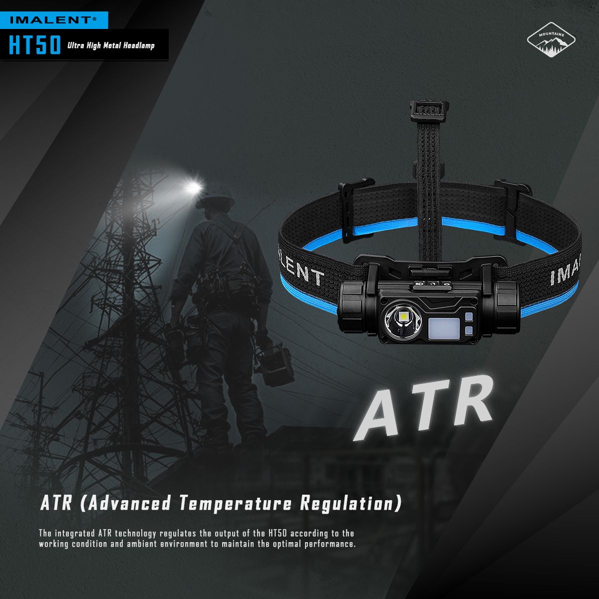 **IMLALENT HT50 Výkonná Čelovka LED | Dobíjecí Pro Dobrodružství | Vysoký Světelný Tok**