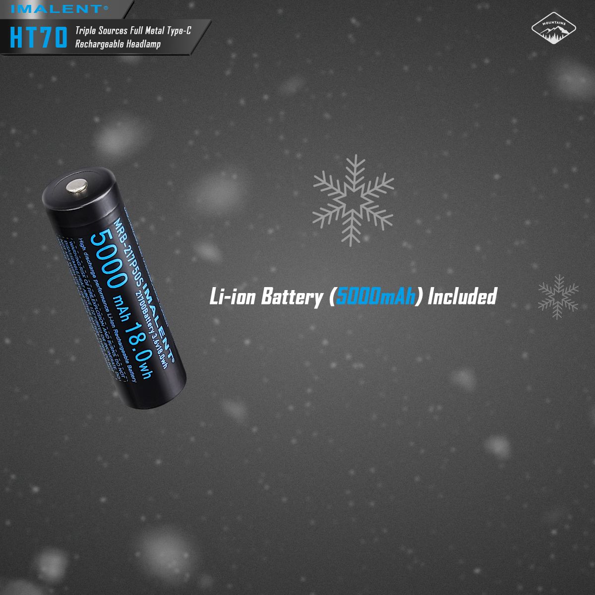 IMALENT HT70: Výkonná 3500lm XHP50.3 HI LED Čelovka pro Dobrodružství | Odolná s Trojitým Zdrojem Světla