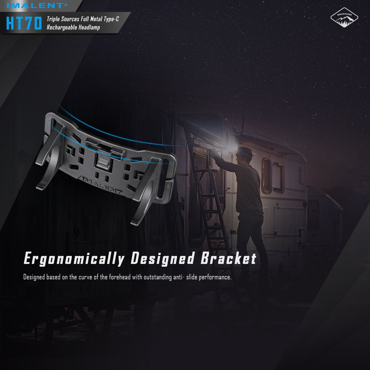 IMALENT HT70: Výkonná 3500lm XHP50.3 HI LED Čelovka pro Dobrodružství | Odolná s Trojitým Zdrojem Světla