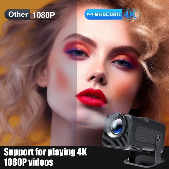 HY320 Android 11 4K Projektor - 390 ANSI Dual Wifi6 pro Domácí Zábavu i Venkovní Kino