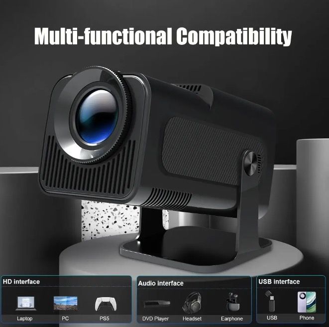 HY320 Android 11 4K Projektor - 390 ANSI Dual Wifi6 pro Domácí Zábavu i Venkovní Kino
