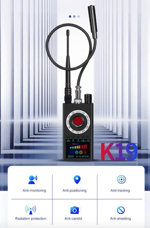 K19 Bezdrátový RF Detektor GPS Tracker Skener Kamera | Osobní Bezpečnost | Kompaktní | LCD | Nový