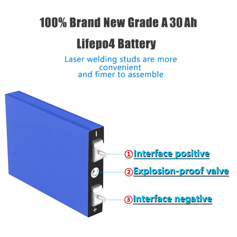 LiitoKala 3.2V 30Ah Lifepo4 bateriový pack 4S 12.8V s vysokou hustotou pro elektrická vozidla, solární aplikace a dlouhou životností cyklů