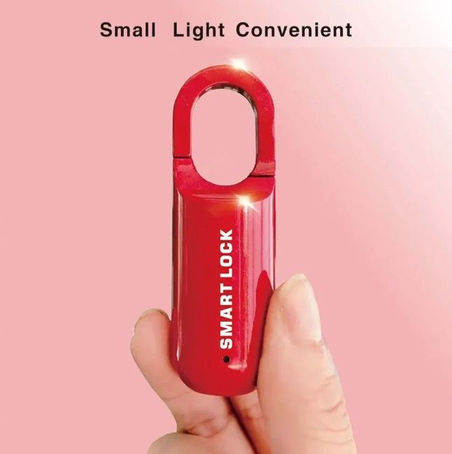 Chytrý Miniaturní Zámek s Otiskem Prstu - USB Bezklíčový, Lehký, pro Cestovní Bezpečnost na Cesty