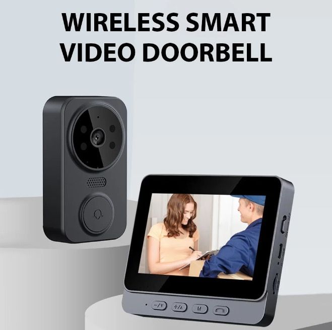 Bezdrátový videotelefon M12 | Chytrý WIFI zvonek s 4,3" IPS Obrazovkou a IR Nočním Viděním pro Domácnost