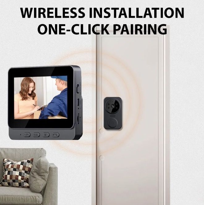 Bezdrátový videotelefon M12 | Chytrý WIFI zvonek s 4,3" IPS Obrazovkou a IR Nočním Viděním pro Domácnost