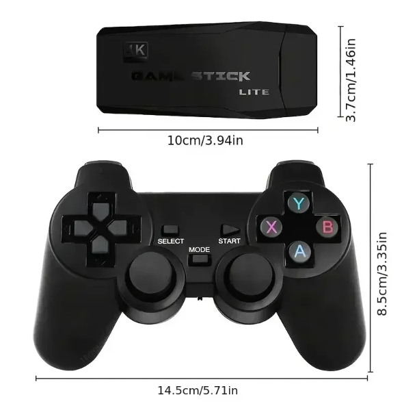 M8 Game Stick 4K Retro Herní Konzole s 2.4G Ovladači: PS1, Atari, až 10000 Her – Nostalgie Zaručena!