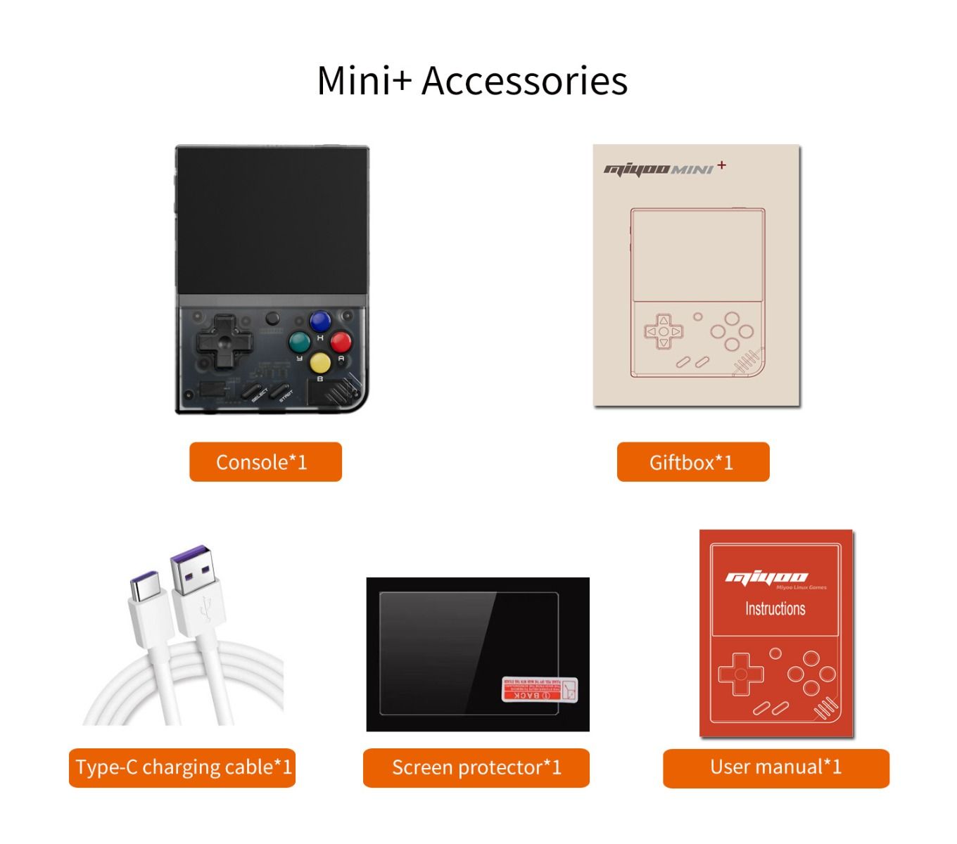 MIYOO Mini Plus Přenosná Retro Herní Konzole s 3,5" IPS Obrazovkou | Linux Systém pro Kl. Videohry