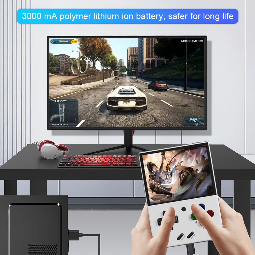 MIYOO Mini Plus Přenosná Retro Herní Konzole s 3,5" IPS Obrazovkou | Linux Systém pro Kl. Videohry