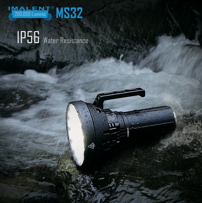 IMALENT MS32 200000 Lumen LED vysokovýkonná svítilna s více režimy osvětlení pro venkovní dobrodružství