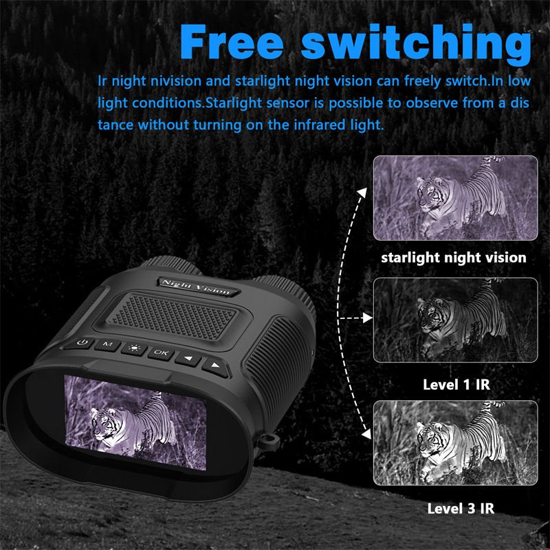 DT29 Noční vidění dalekohled 850nm infračervený 1080P HD 8X digitální zoom pro pozorování divoké přírody v exteriéru