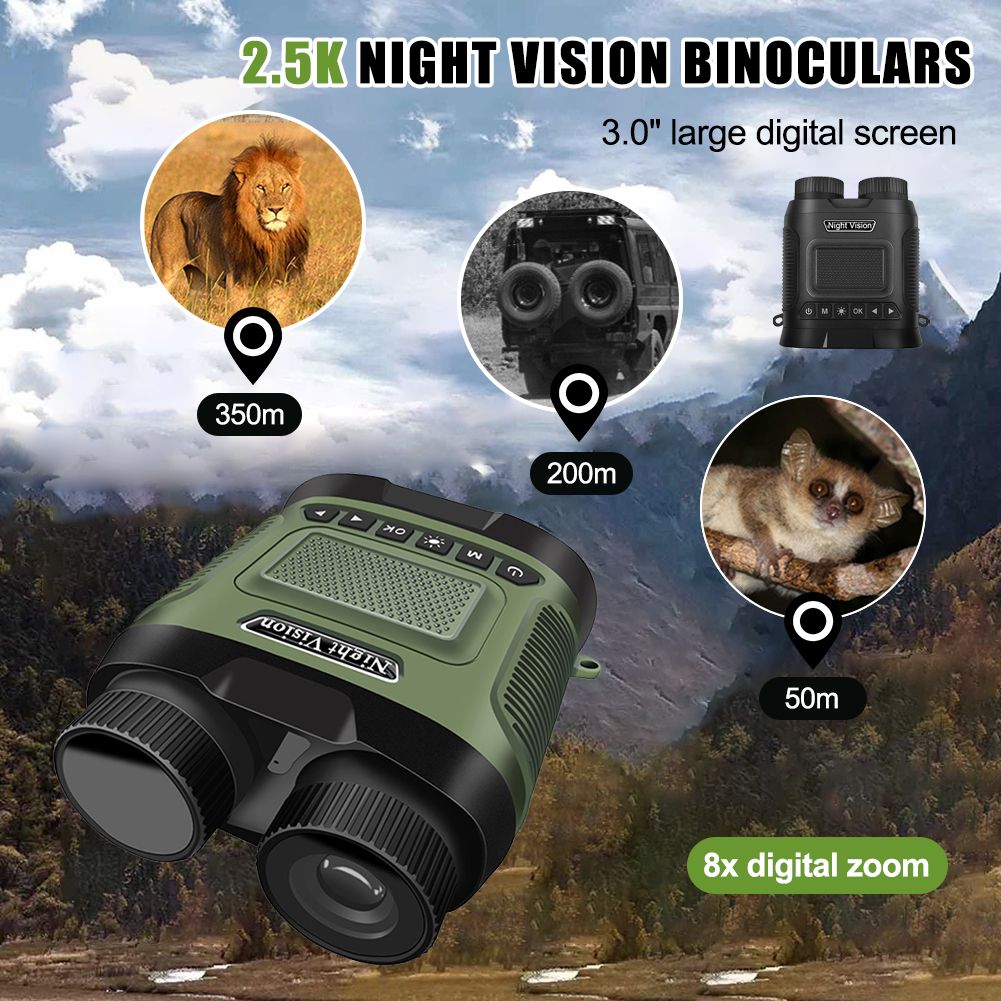 DT29 Noční vidění dalekohled 850nm infračervený 1080P HD 8X digitální zoom pro pozorování divoké přírody v exteriéru
