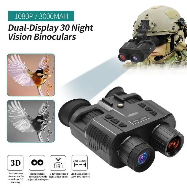 NV8000 Brýle pro noční vidění | Binokulární dalekohled s 4K videem a Naked-3D | Vysoké rozlišení den/noc