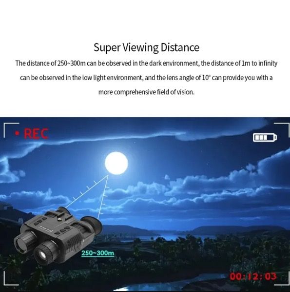 NV8000 Brýle pro noční vidění | Binokulární dalekohled s 4K videem a Naked-3D | Vysoké rozlišení den/noc