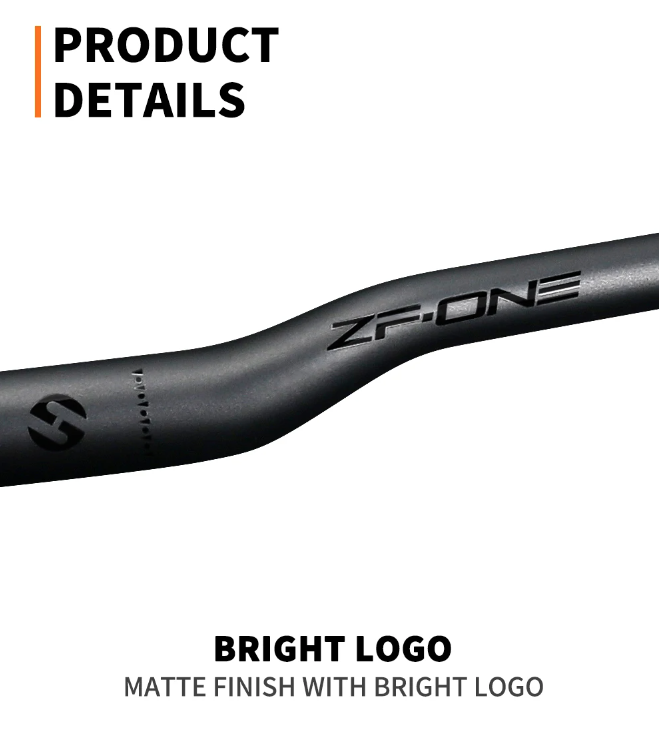 TOSEEK ZF-ONE MTB Karbonové řídítka 31.8mm Lehké Matná černá 580mm 760mm Ergonomický design Prémiová kvalita