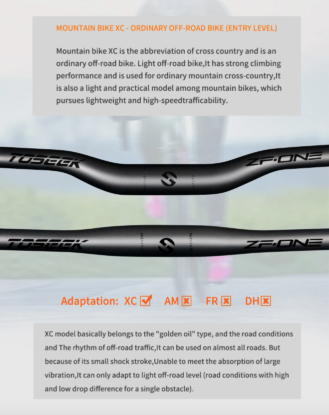 TOSEEK ZF-ONE MTB Karbonové řídítka 31.8mm Lehké Matná černá 580mm 760mm Ergonomický design Prémiová kvalita