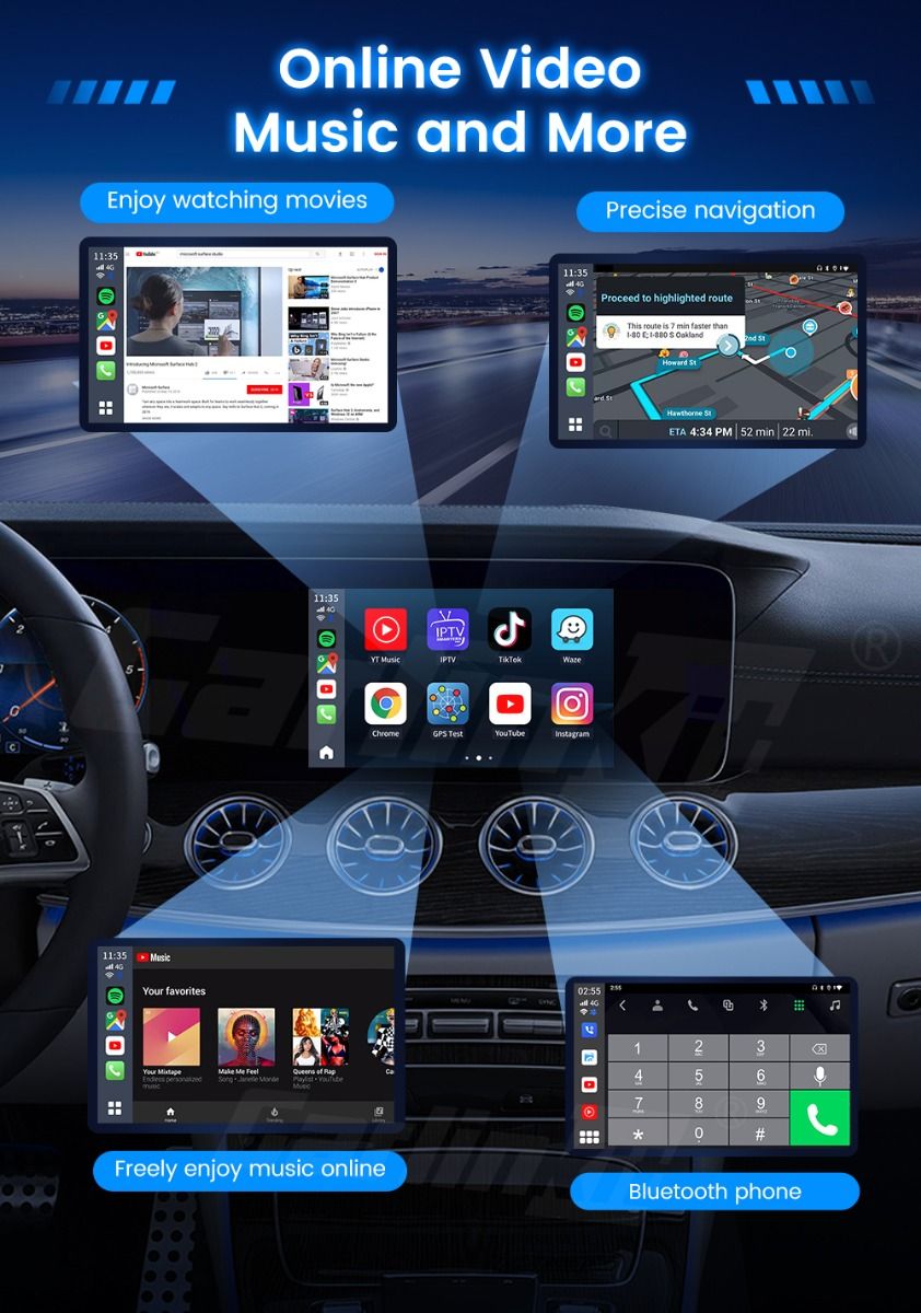 CarlinKit CarPlay Ai Box QCM6125 Android 13 | Mini Wireless na IPTV & Netflix!