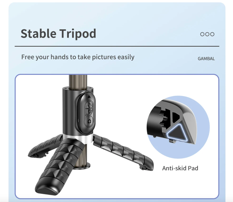 Q18 Selfie Stick Stativ s 360° otočením a gimbalovým stabilizátorem – Inteligentní sledování pro mobilní fotografie