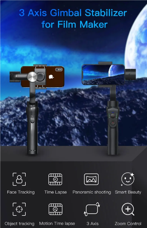 F6 3osý Stabilizátor pro Smartphone: Video stabilizátor s dlouhou výdrží pro plynulé záběry!