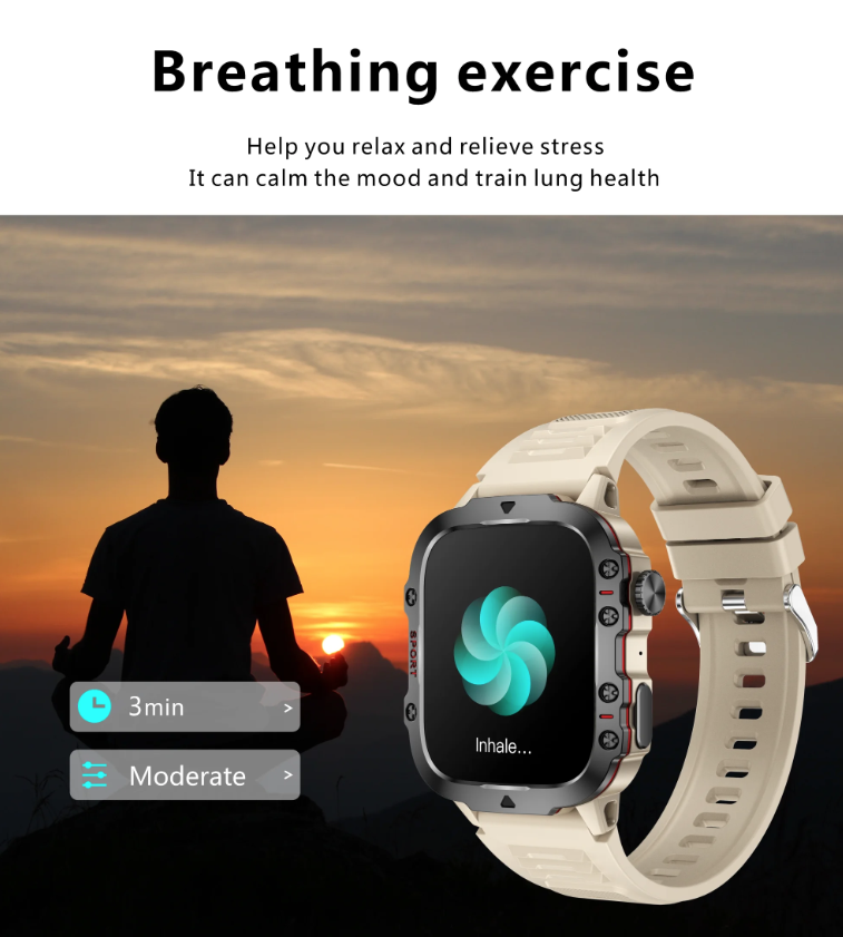 QX11 Chytré hodinky pro muže IP68 5ATM Venkovní sporty Fitness Tracker Monitor zdraví 1.96" BT hovory Chytré hodinky