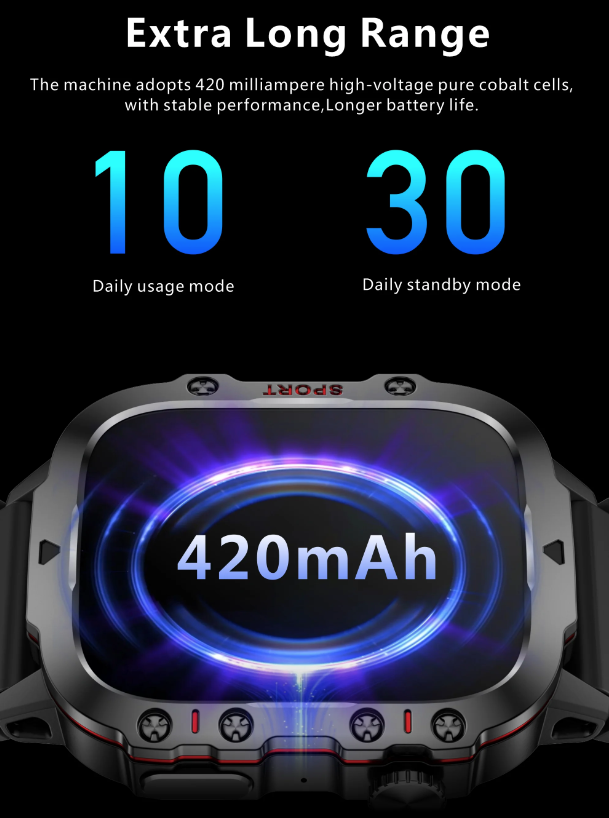 QX11 Chytré hodinky pro muže IP68 5ATM Venkovní sporty Fitness Tracker Monitor zdraví 1.96" BT hovory Chytré hodinky