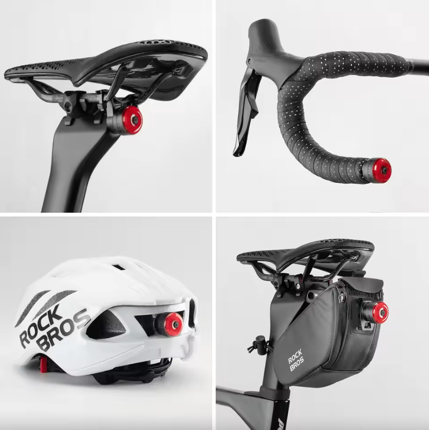 ROCKBROS R0: Integrované zadní světlo na kolo do záslepky řídítek. USB-C, MTB/silnice. Pro vaši bezpečnost!