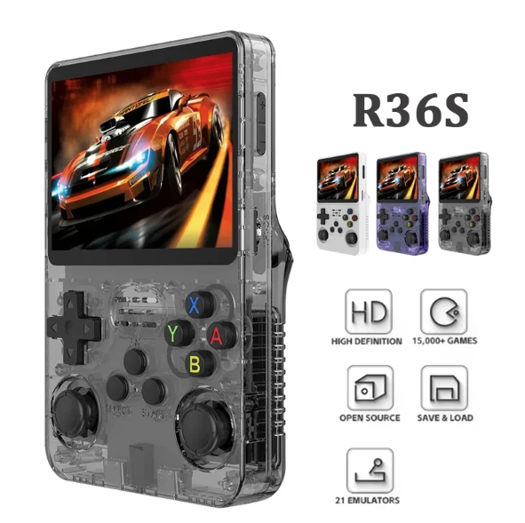 **R36S Retro Konzole: Přenosné Hraní s 10 000 Klasickými Hrami a 3,5" IPS Displejem!**