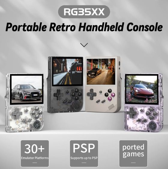ANBERNIC RG35XX Retro Přenosná Herní Konzole – Nostalgické Hraní & Podpora PSP na 3,5" IPS Displeji!