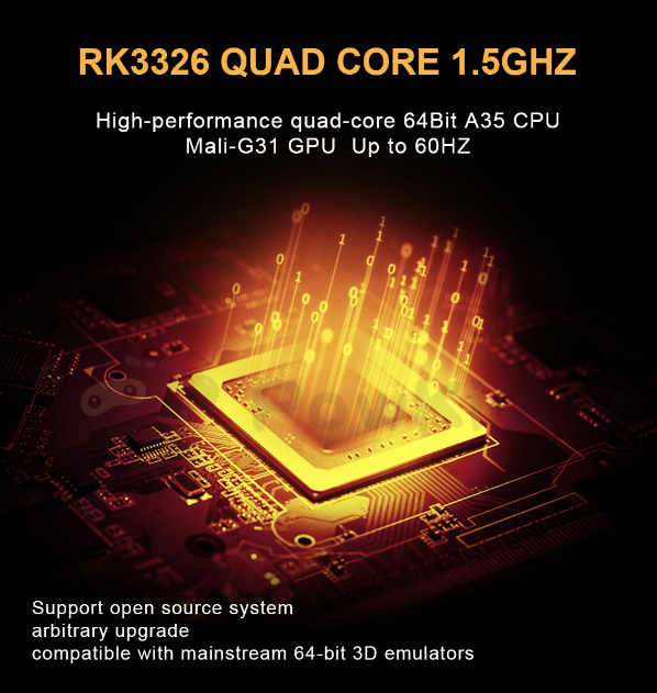 POWKIDDY RGB20S retro kapesní herní konzole, RK3326, 3,5" IPS displej, emulátory PS1 – přenosné hraní