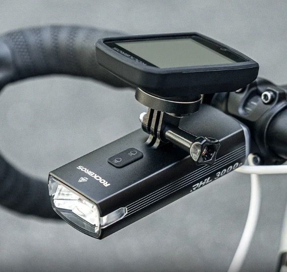 ROCKBROS RHL3000 Cyklistické světlo 3000 lumenů LED přední světlo s baterií 10000 mAh, voděodolné, pro MTB a silniční cyklistiku, odolné