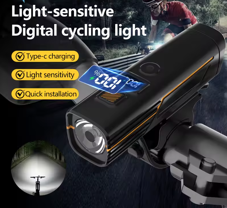 B9 Přední světlo na kolo s USB-C nabíjením pro MTB a silniční kola | Zvyšte svou bezpečnost na kole!