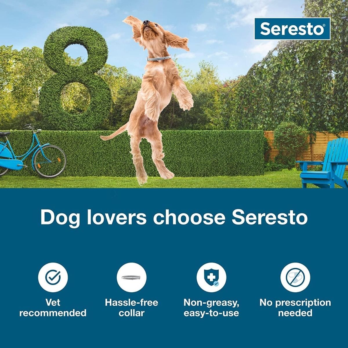 Seresto obojek pro velkého psa: 8měsíční ochrana proti blechám a klíšťatům