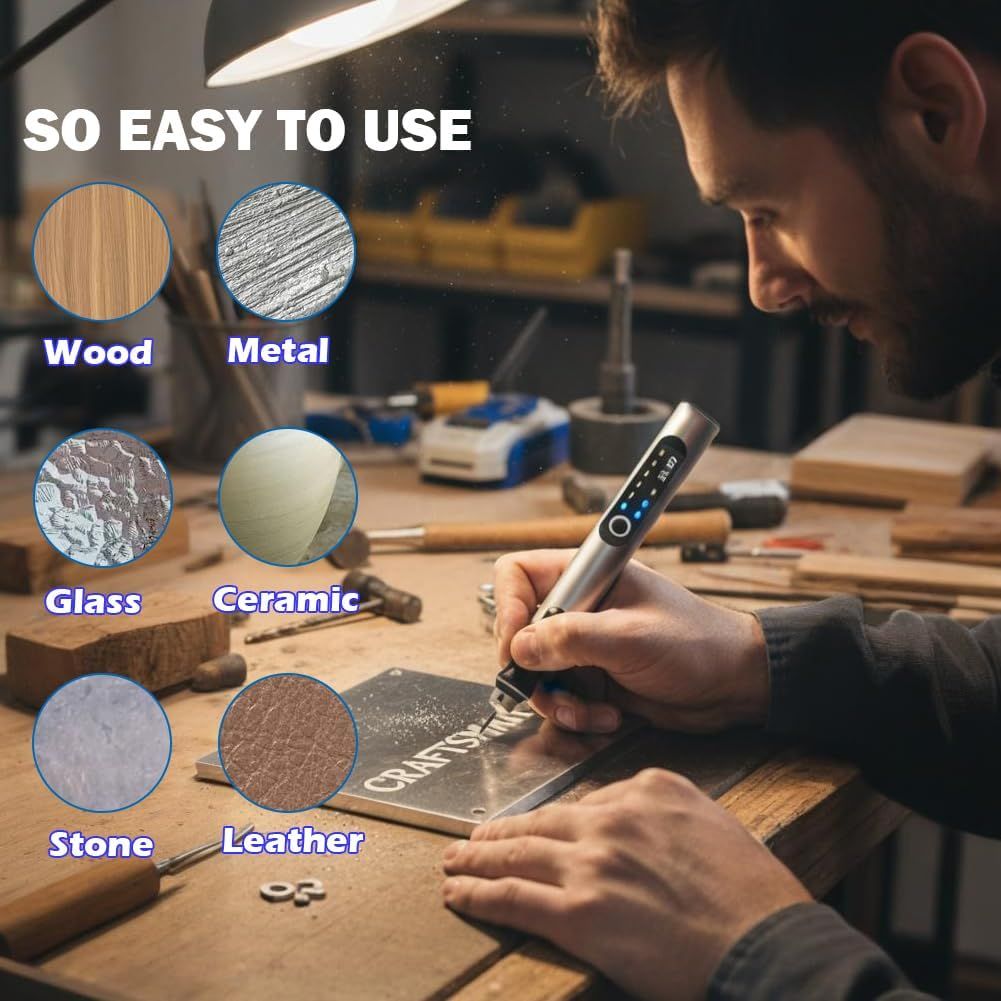 USB nabíjecí rycí pero s 35 bity, mini elektrická rycí a leptací zařízení, bezdrátové rotační nástroje pro rytí šperků, kamene, kovu, plastu, dřeva, pryskyřice a modelů