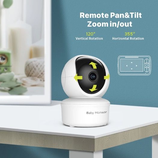 5palcová Video Chůvička s Kamerou SM650 HD 720P – Dlouhá Výdrž Baterie a Obousměrný Zvuk pro Bezpečnost Dítěte a Klidné Rodičovství