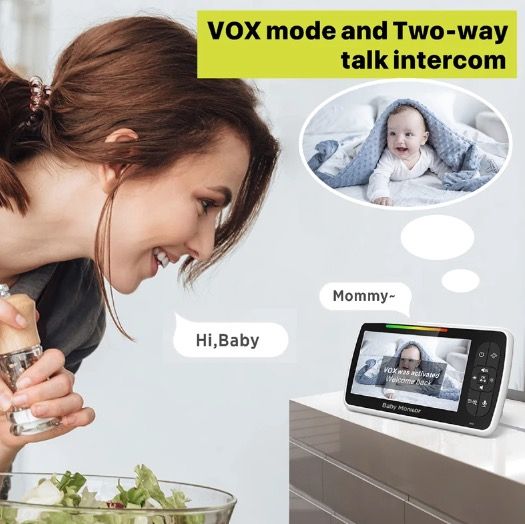 5palcová Video Chůvička s Kamerou SM650 HD 720P – Dlouhá Výdrž Baterie a Obousměrný Zvuk pro Bezpečnost Dítěte a Klidné Rodičovství