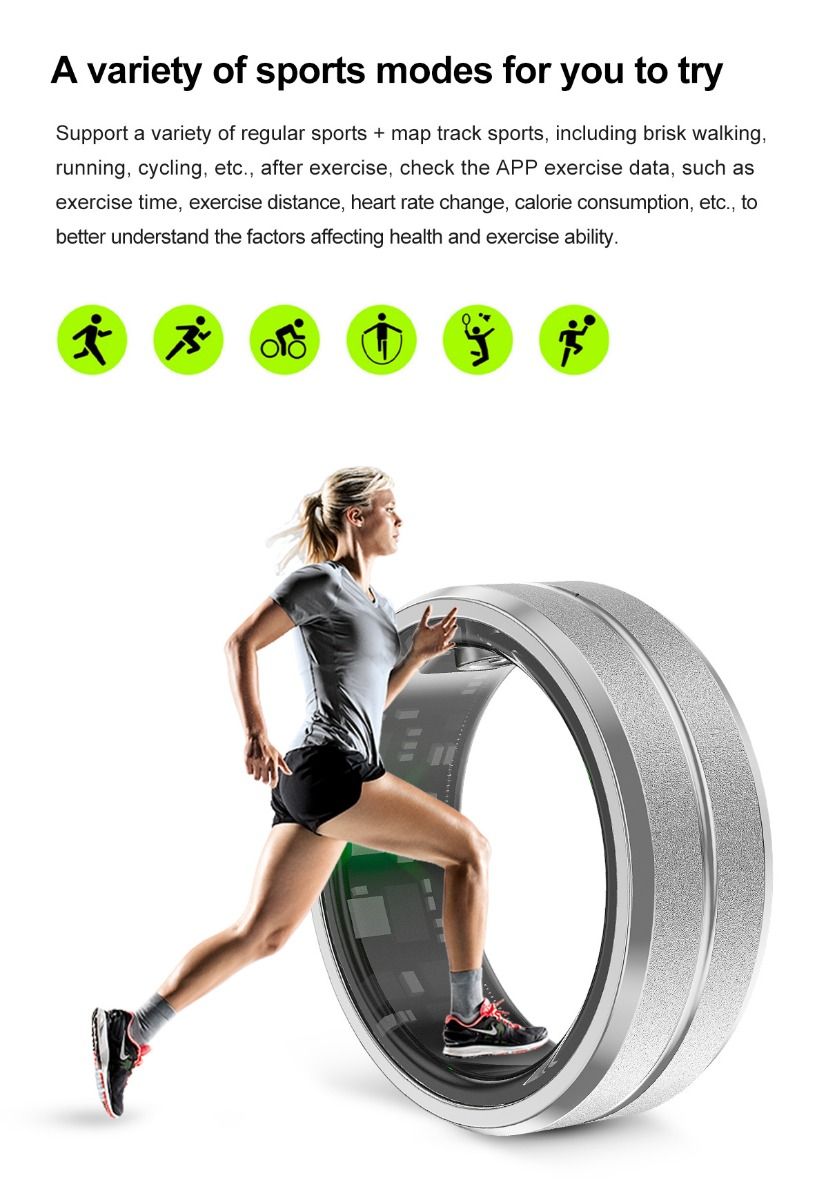 Multifunkční Smart Ring | Nositelná Technologie | Monitorování zdraví & Fitness Tracker s Bluetooth