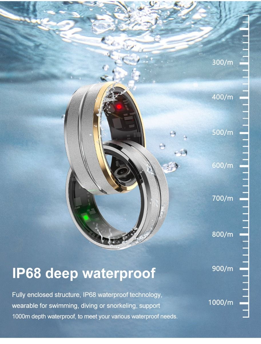 Multifunkční Smart Ring | Nositelná Technologie | Monitorování zdraví & Fitness Tracker s Bluetooth