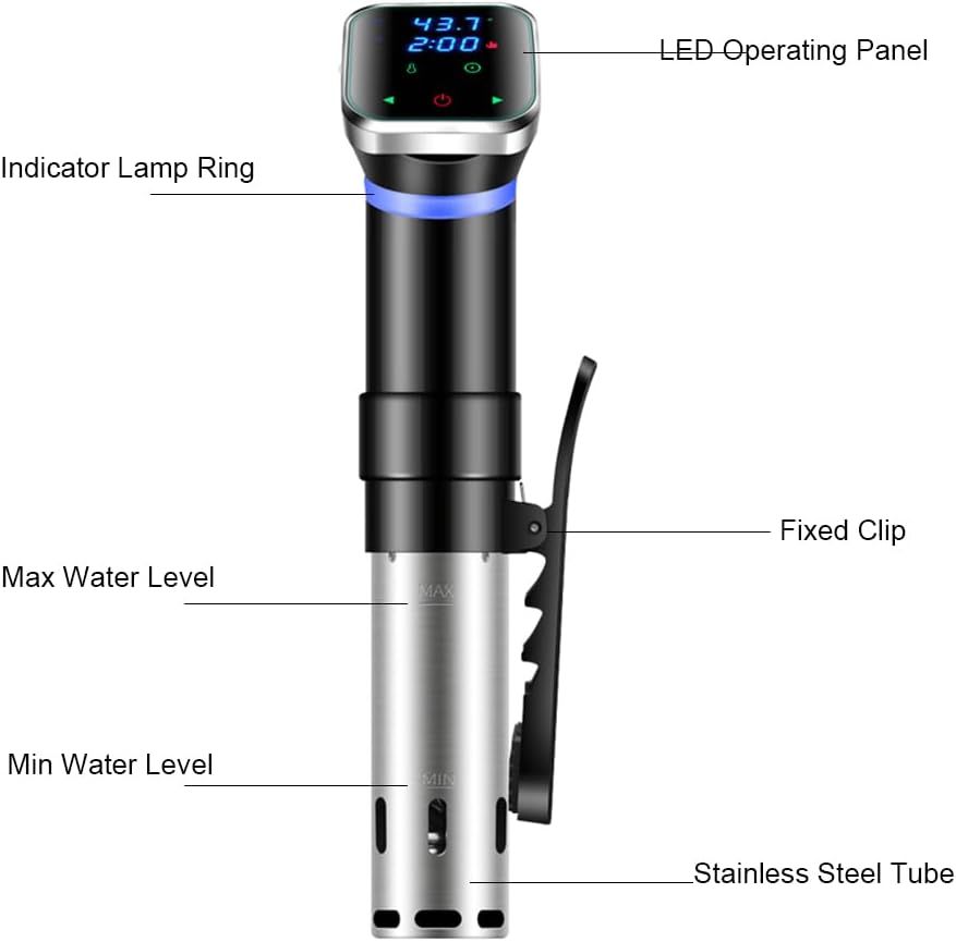 Sous Vide Stroj pro Domácí Vaření | Uživatelsky Přívětivý Kuchyňský Gadget s Regulací Teploty
