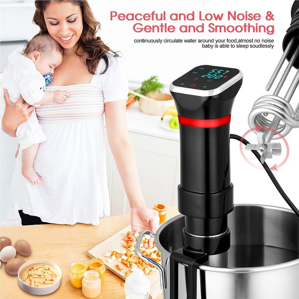 Sous Vide Stroj pro Domácí Vaření | Uživatelsky Přívětivý Kuchyňský Gadget s Regulací Teploty
