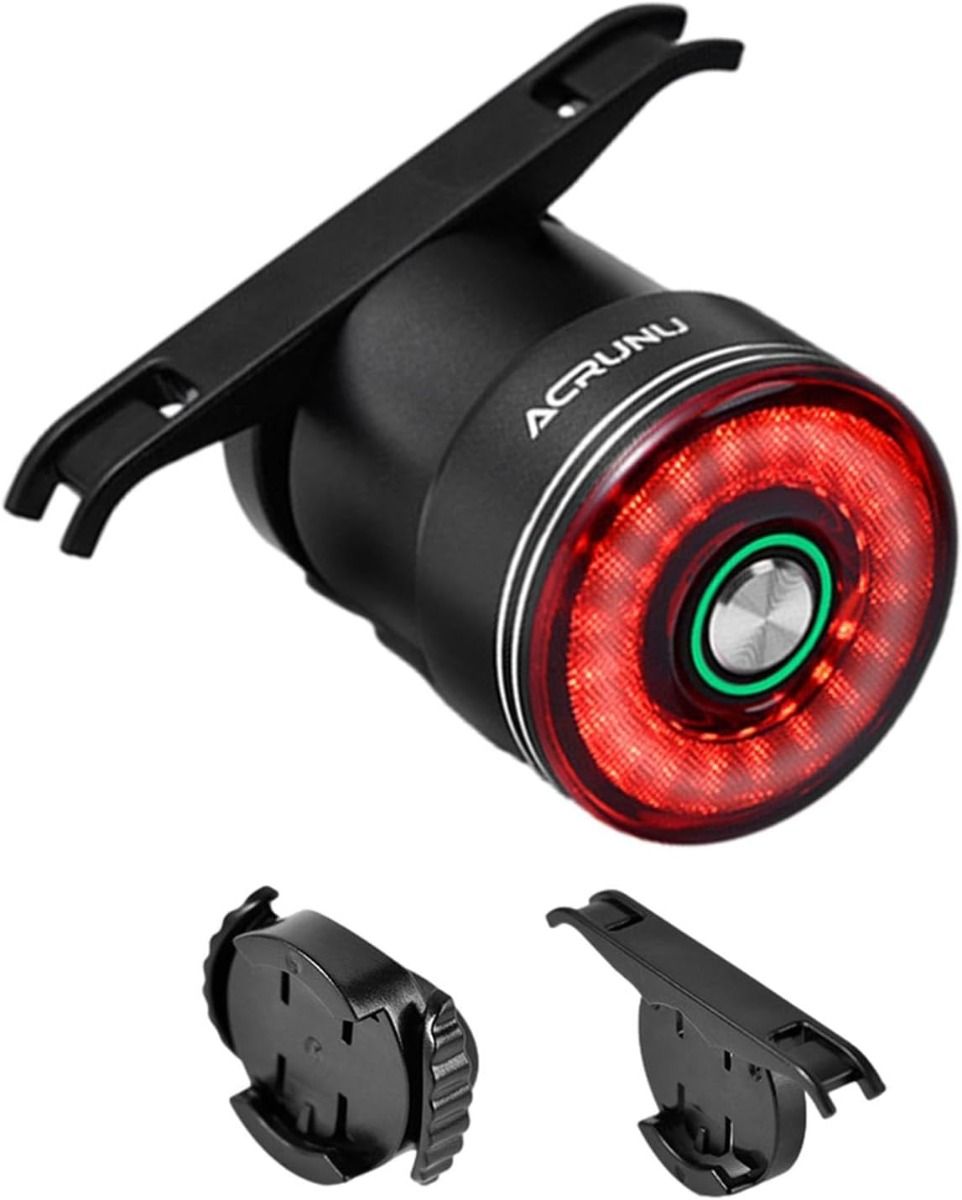 Chytré Zadní Světlo na Kolo s Indukcí Brzdy | Dobíjecí USB LED Vodotěsné pro Sedlovku/Sedlo