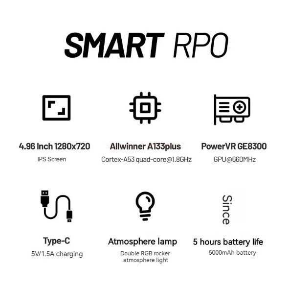 Trimui Smart Pro Vintage kapesní herní konzole, 4,96" HD displej, Bezdrátová, Retro hraní pro každého!