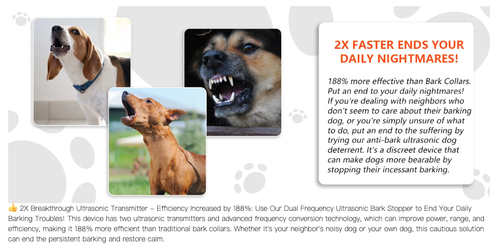 Ultrazvukové zařízení proti štěkání psů | Automatické zastavení štěkání | Výcvik psů k prevenci hluku
