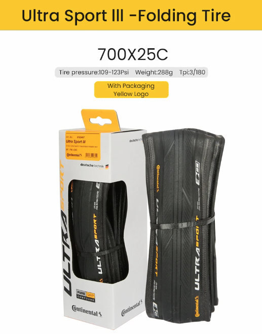 Continental ULTRA SPORT Ⅲ GRAND SPORT RACE Silniční plášť na kolo 700x23C/25C/28C Lehký odolný proti proražení