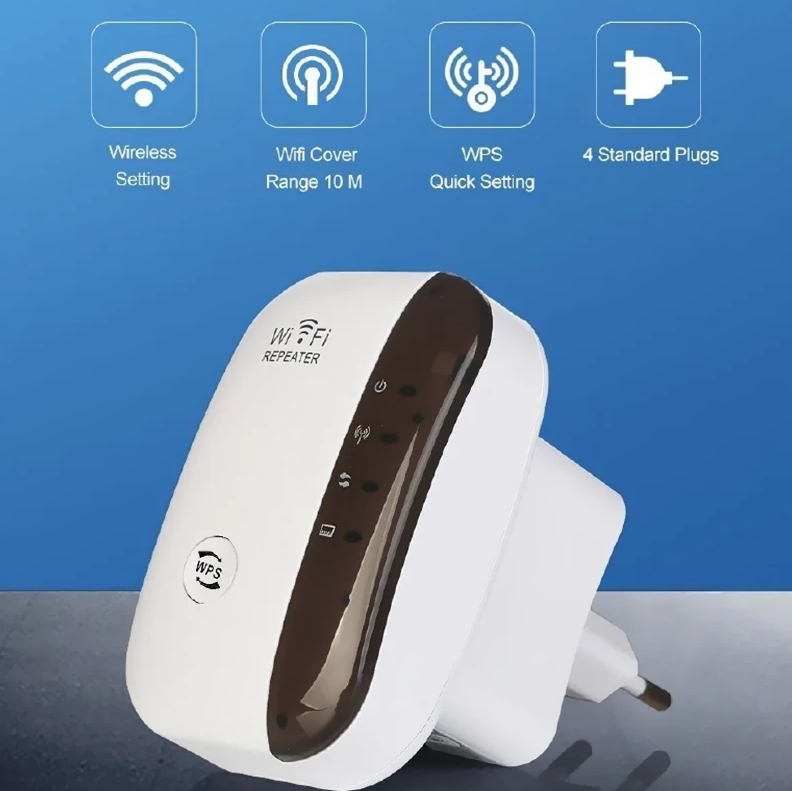 Wifi Repeater Zesilovač Signálu | Rozšířený Router pro Celý Dům | Do Ložnice, Prochází Zdí