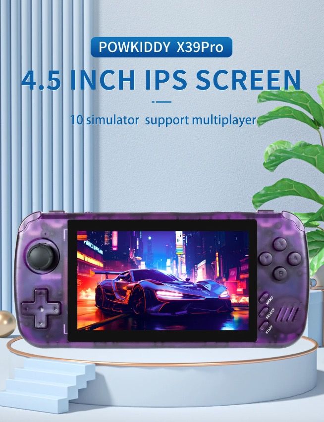 POWKIDDY X39pro Ruční Konzole | 4,3" IPS pro Retro Nostalgii & PS1 | Přenosné Hraní s HD Výstupem