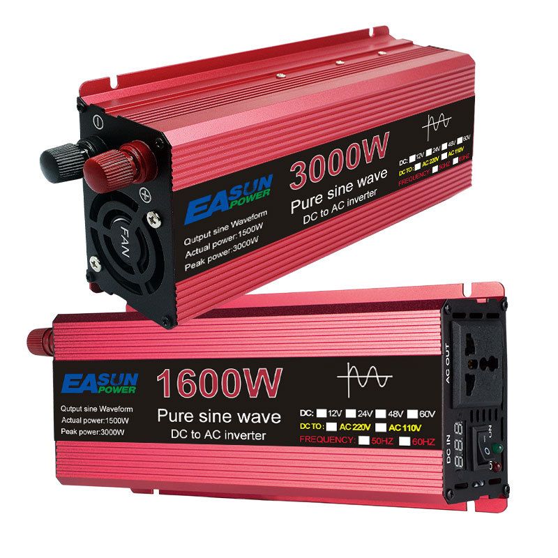Měnič čistého sinusového průběhu 3000W 2200W 1600W 1000W, odolný design z hliníku a hořčíku, vysoká účinnost, napájení pro kempování