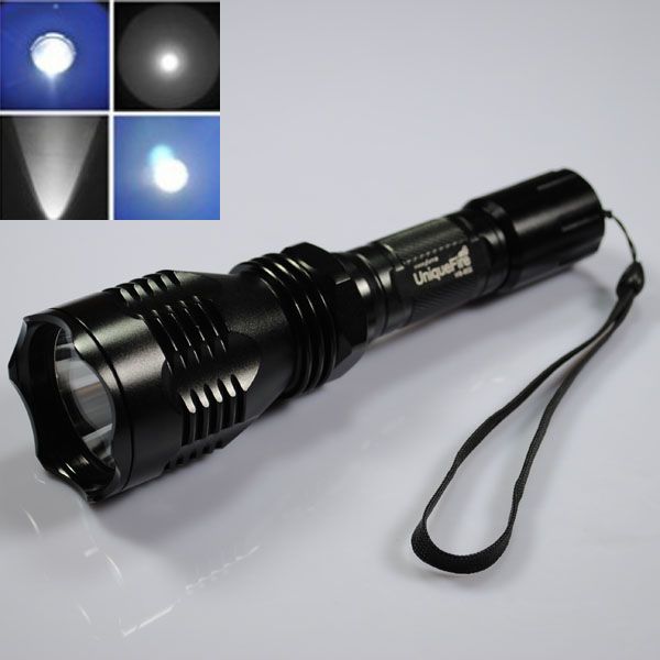 UniqueFire HS-802 Zelené Světlo LED Baterka – Dlouhý Dosah 500m & Robustní Hliníková Odolná Outdoorová Svítilna